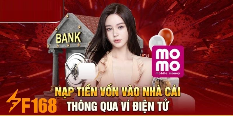 Người chơi chọn một trong hai hình thức Momo hoặc Zalo Pay để nạp tiền F168